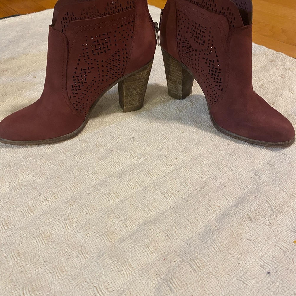 Vince Camuto Burgundy Ankle Boots